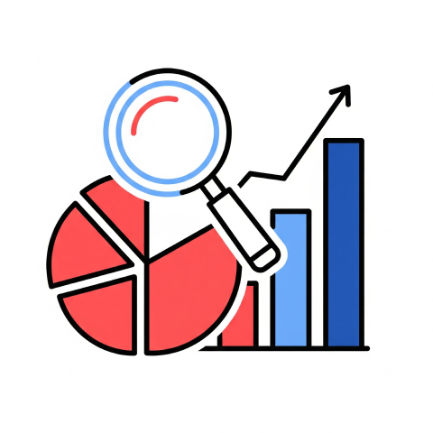 AIがデータを分析しているイメージ