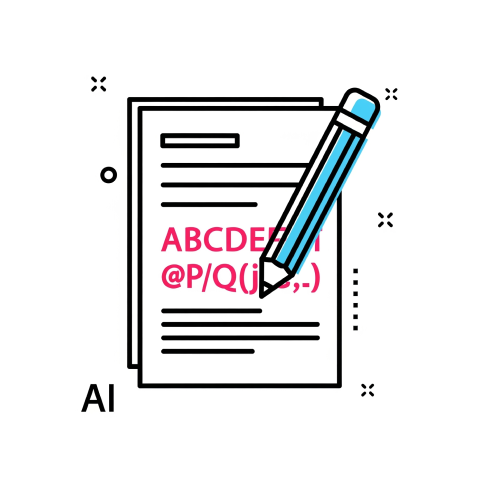 AIが文章を生成しているイメージ